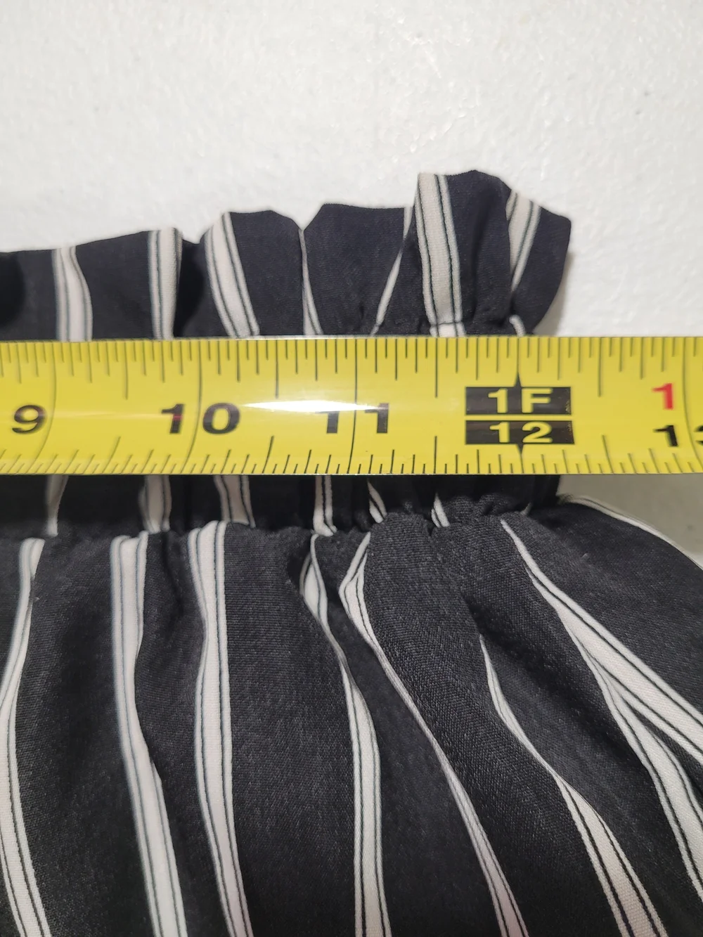 Black and White Striped Paperbag Waist Women’s Shorts - Picture 2 of 3